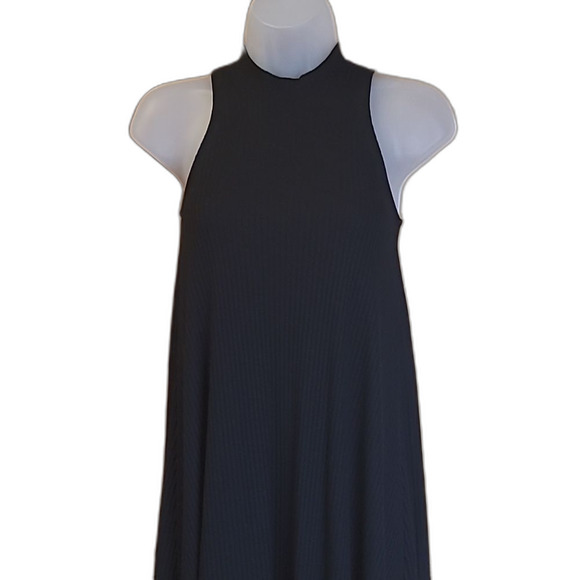 Hollister Micro Mini Dress Swing Flowy Sleeveless Mock Neck Racer Back Key Hole - Picture 1 of 16